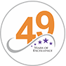 49 Years of Excellence Service Logo